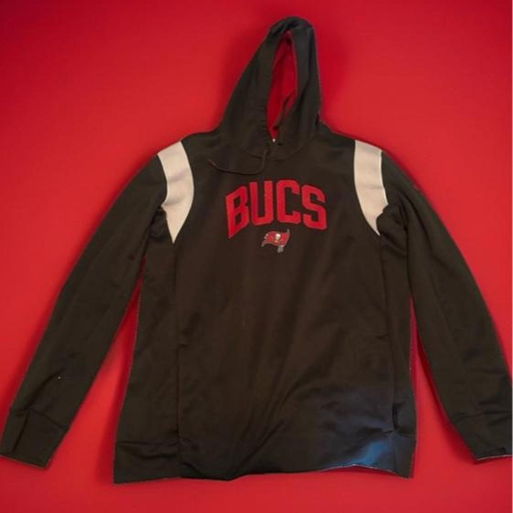 Nike Tampa Bay Buccaneers Mens Black Grey Red BUCS NFL Hoodie Sweatshirt